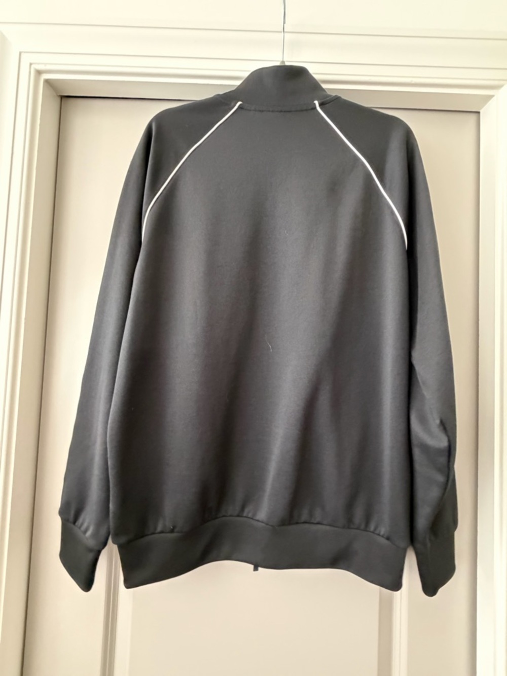 adidas Black Track Jacket with White Three-Stripes - Picture 5 of 5